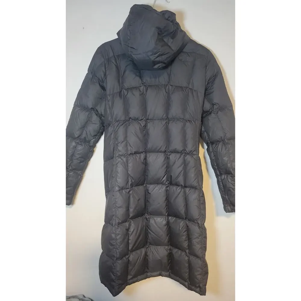 The North Face Women’s Black Hooded Long Down Puffer Coat Jacket Size M - Picture 10 of 12